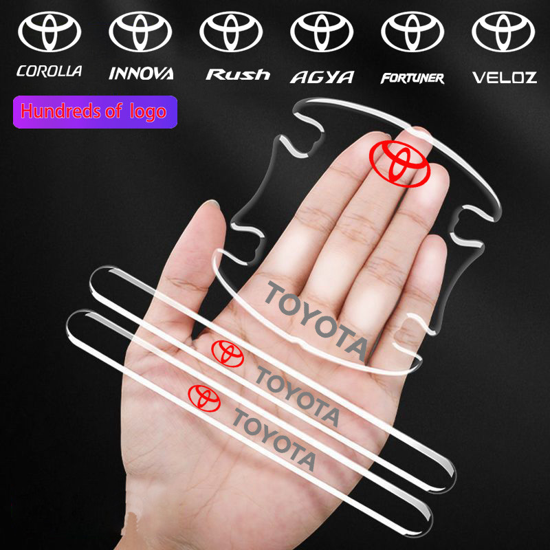 Toyota รถประตูชามสติกเกอร์ป้องกันสติกเกอร์จับโปร่งใส Universal ด้านข้าง Anti-Collision Strip Anti-Scratch สติกเกอร์สําหรับ Corolla Veloz Fortuner Agya Rush Yaris raize Vios