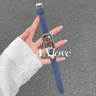 Slim Denim Band Loop สําหรับ Huawei Band 11 pro 10 8 9 นาฬิกาสร้อยข้อมือสาย Correa สําหรับ Honor Band 9 เปลี่ยนสายนาฬิกา