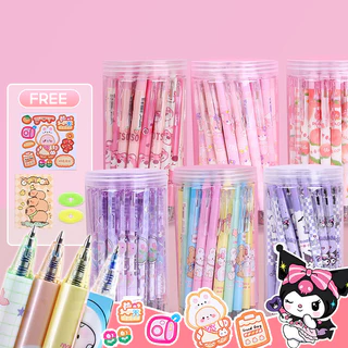 ปากกากดลบได้ Kuromi 30 ชิ้น/กล่อง ลายการ์ตูน เจลน้ำเงิน พร้อมส่งในไทย ปากกาลบได้ เครื่องเขียน ปากกาเจลลบได้