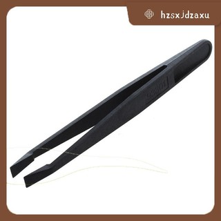 hzsxjdzaxuเครื่องมือแบบแมนนวลพลาสติกสีดําปลายแบนแหนบป้องกันไฟฟ้าสถิตย์