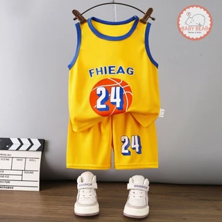 ชุดกีฬาเด็ก ชุดออกกำลังกาย เสื้อกร้าม+กางเกงขาสั้น เสื้อผ้ากีฬาเด็ก Size 80/130 cm