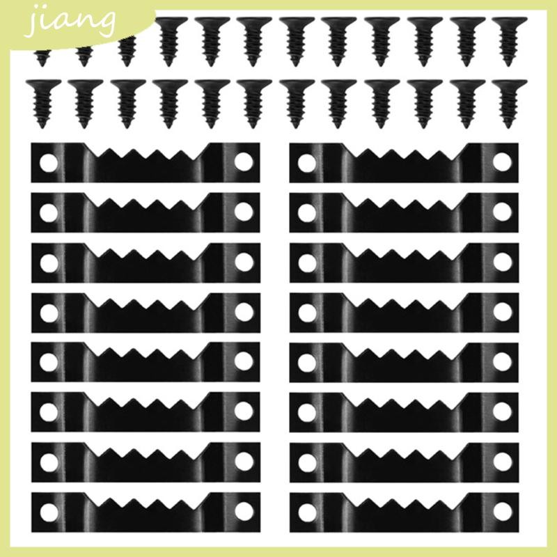 JN 60 ชิ้น Swamoroth Picture Hanger กรอบรูปโลหะสีดําชุดแขวนพร้อมสกรู