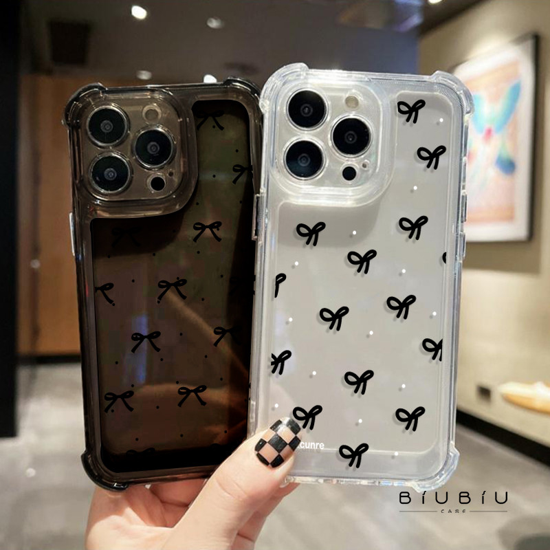 เข้ากันได้กับIphone 16 Pro Max 15 Casing A small black bow tie 11 12 13 14 Pro 7 8 Plus X XR XS Max 