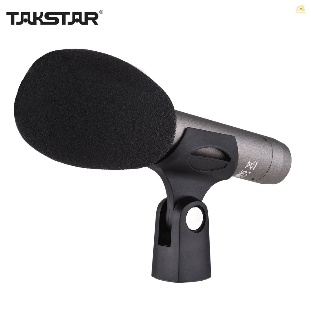 TAKSTAR CM-60 Professional คอนเดนเซอร์ไมโครโฟน XLR Cardioid Mic 48V Phantom Power Supply สําหรับสตูด