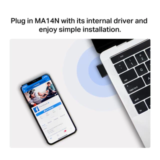 Mercusys MA14N AX300 Nano Wireless USB Adapter อะแดปเตอร์รับสัญญาณ Wi-Fi