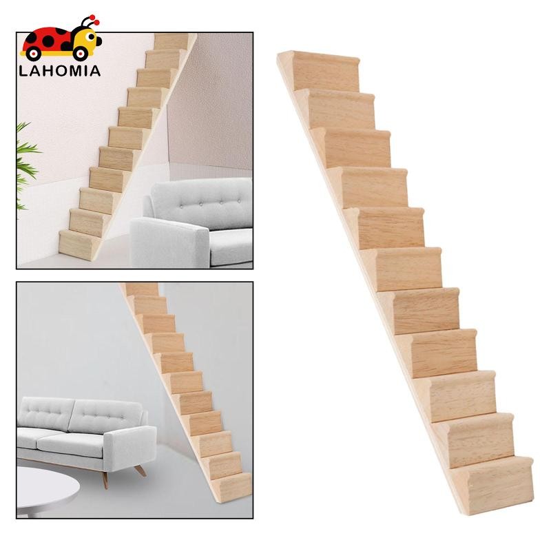 LAHOMIA 1:12 Scale Miniature บันไดบันไดขั้นตอนตุ๊กตาตกแต่งบ้านสําหรับ Diorama