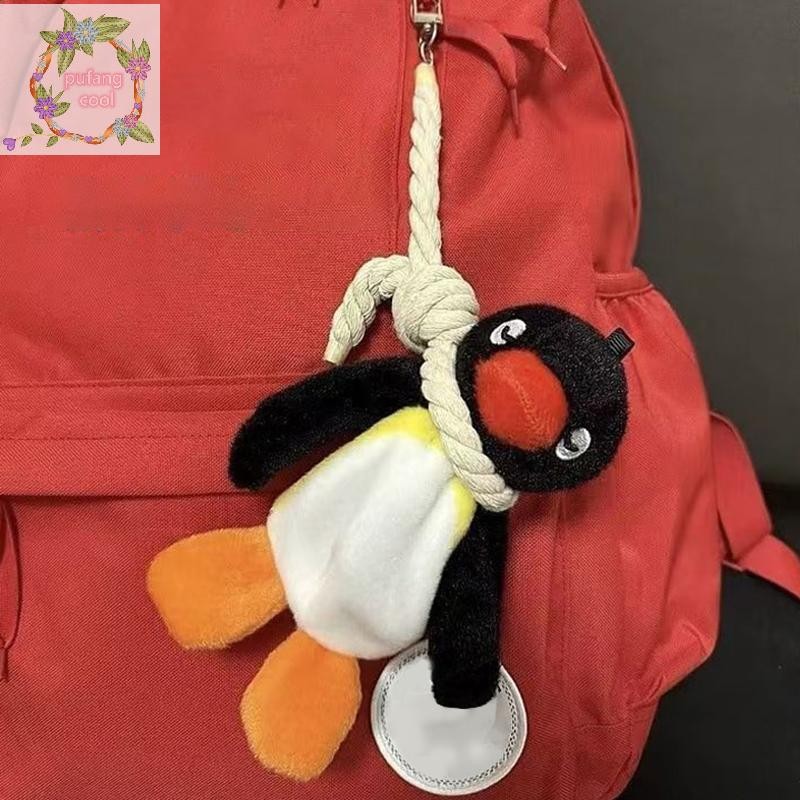PUCOOL น่ารักเพนกวินตุ๊กตาพวงกุญแจน่ารักเพนกวินตุ๊กตาจี้สร้างสรรค์ตุ๊กตาสัตว์พวงกุญแจประณีตกระเป๋าเป้สะพายหลังตกแต่งของขวัญ TH