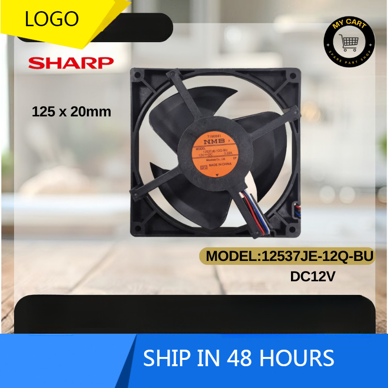 Kipas Peti Motor/Motor SHARP Sejuk ตู้เย็นพัดลมมอเตอร์ 12537JE-12Q-BU/DC12V/SJ-406M-SS SJ-366M-SS px