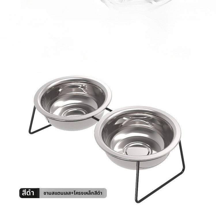 ชามสัตว์เลี้ยงสแตนเลส เกรด A  ชามแมว ชามสุนัข ทำความสะอาดง่าย ปลอดภัยไร้สารปนเปื้อน กันลื่น ทนทาน - รูปที่ 7