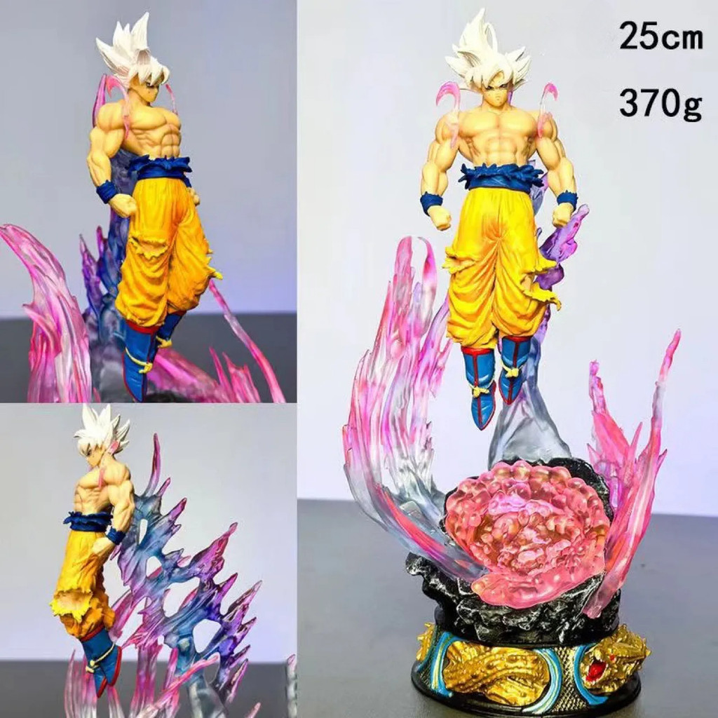 25 ซม.DRAGON BALL Son Goku คอสเพลย์ Ultra Instinct Key of Egoism Saiyan Action Figure รุ่น Q ตุ๊กตาของขวัญเด็กตกแต่งรถเครื่องประดับของเล่นคอลเลกชันตกแต่งบ้านประติมากรรมMLML