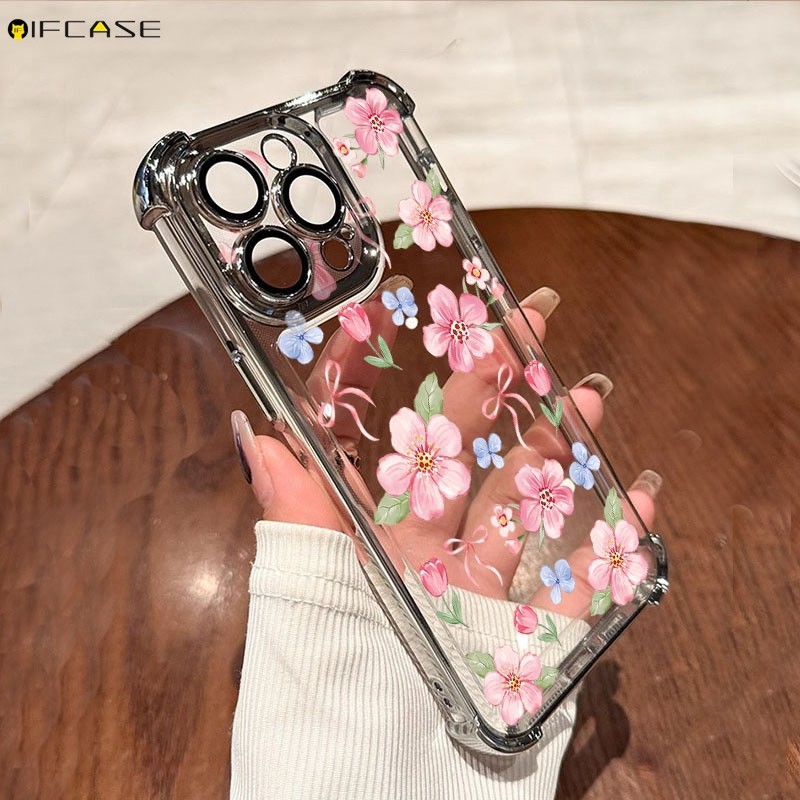 สําหรับ Huawei Nova Y91 Y72 Y72s 9 8 7 5 Pro SE Youth 4e P30 Lite เคสโทรศัพท์สีชมพู Peach Blossom Tu