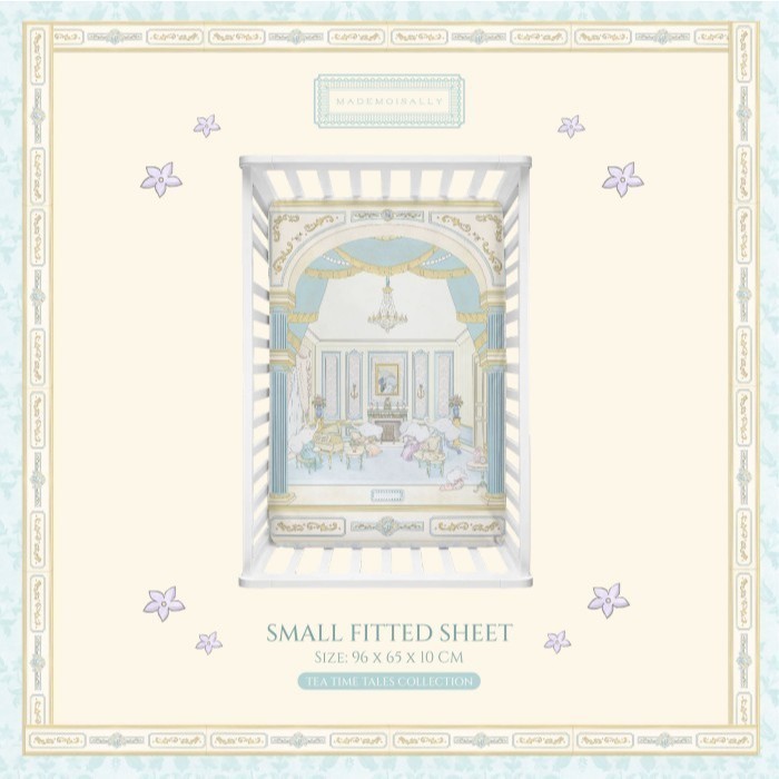 ผ้าปูที่นอน Bamboo Woven Small Fitted Sheet Tea Time Tales Collection - Mademoisally