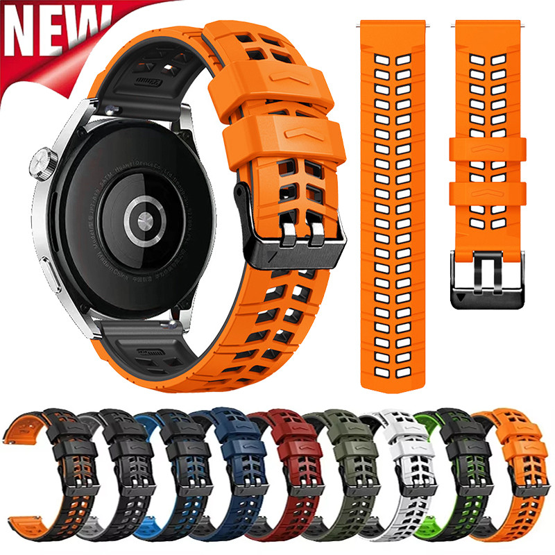 22 มม.ซิลิโคนสําหรับ Huawei GT5 4/3Pro สายรัดข้อมือสําหรับ redmi Watch 5 active/lite Xiaomi นาฬิกาสี 2 S2 46 มม.