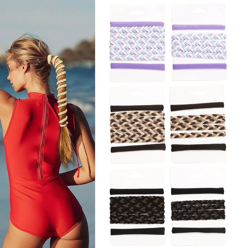 [ULIFE's Home]ผ้าผูกผมสําหรับเล่นกีฬาประสิทธิภาพสูงพร้อมส่วนขยายของผมแบบคลิปออน-สําหรับเล่นโยคะ ท่อง