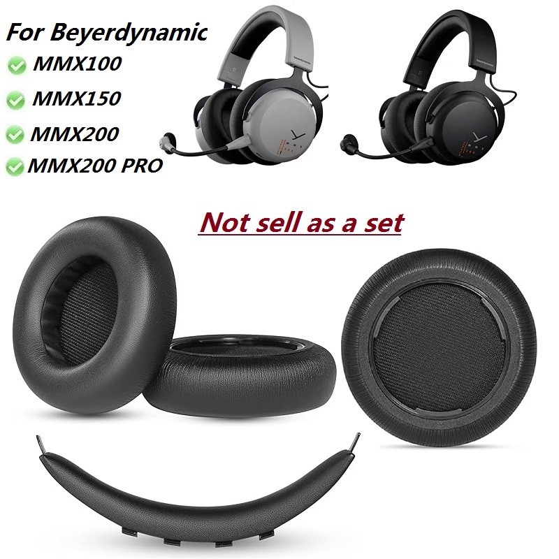 แผ่นรองหูฟังสําหรับ Beyerdynamic MMX200 MMX100 MMX150 MMX200 PRO หูฟังเปลี่ยนคุณภาพสูง earmuff แถบคา