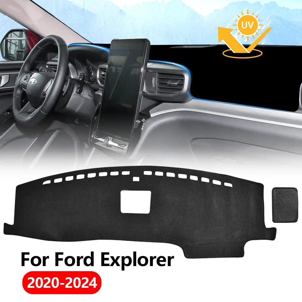 รถแดชบอร์ด Dash Mat สําหรับ Ford Explorer U625 MK6 2020 2021 2022 Pad Sunshade เบาะ Sunshield Nonsli