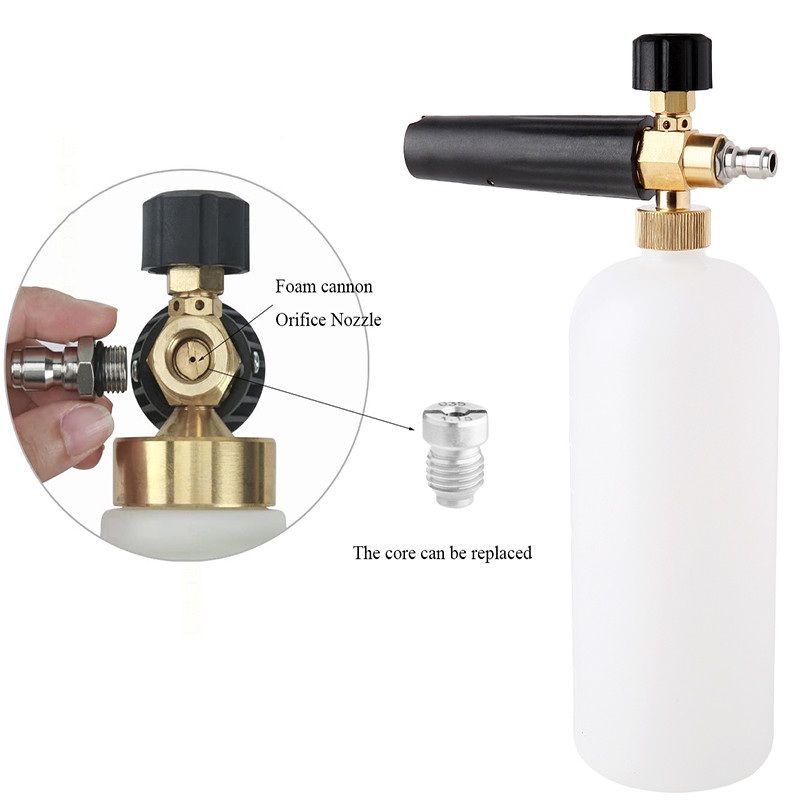 อุปกรณ์ล้างรถแกนสเปรย์สแตนเลสสําหรับเครื่องซักผ้าแรงดันสูงโฟมปืนใหญ่หัวฉีด Orifice แกนสเปรย์ของโฟมแลนซ์ - รูปที่ 2