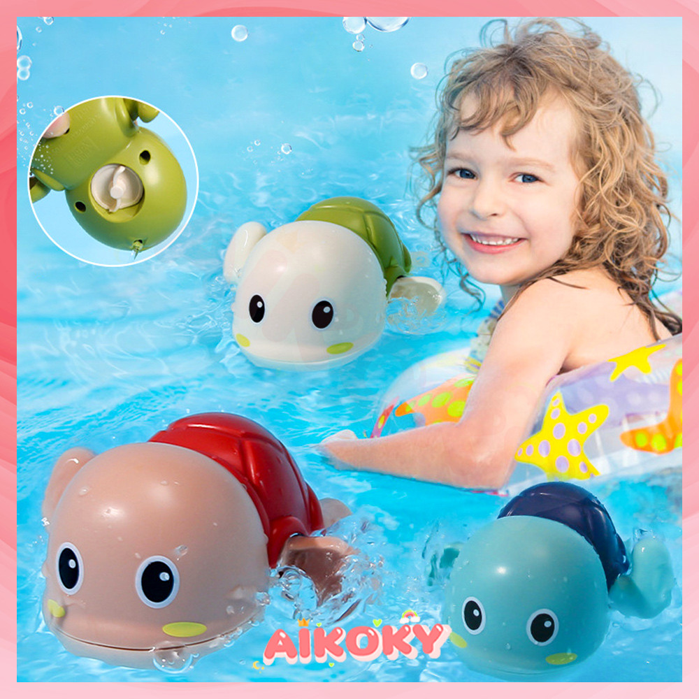 AIKOKY ของเล่นน้ํา จัดส่งจากประเทศไทย ของเล่นลอยน้ำ เต่าของเล่น ของเล่นอาบน้ำ เต่าไขลานว่ายน้ำ ทารก
