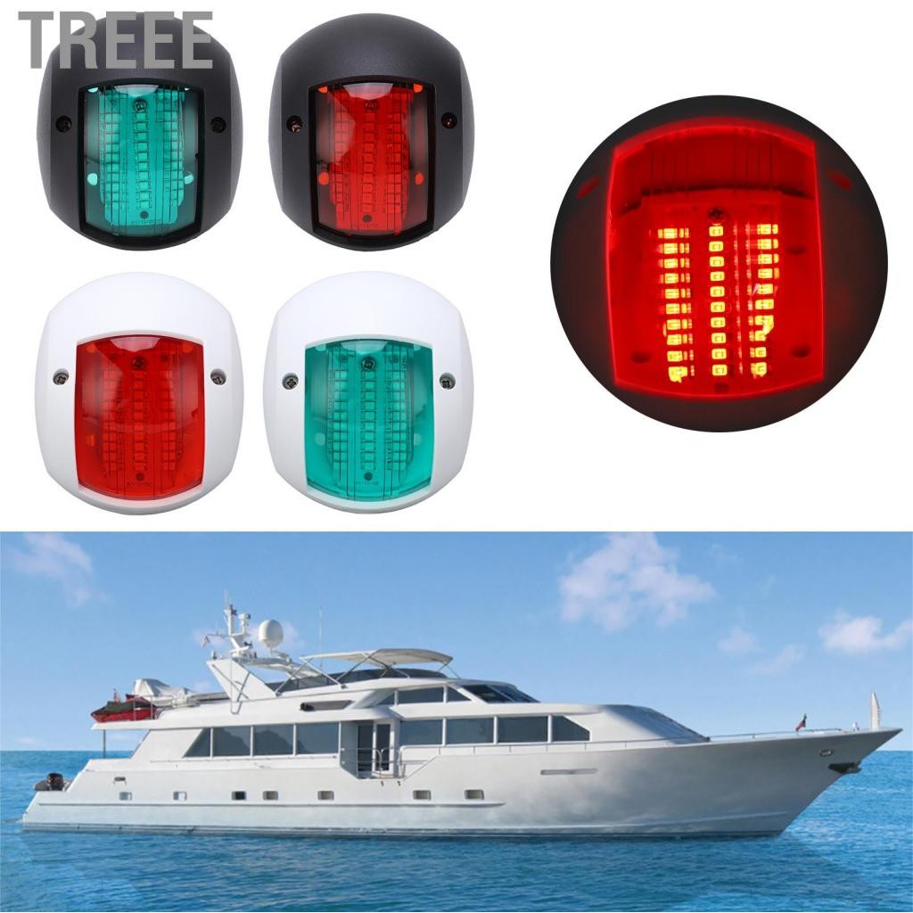 Treee ไฟสัญญาณเรือยอชท์ LED Bulbs DC 12V‑24V ไฟโบว์เรือสีแดงสีเขียวสำหรับการแล่นเรือใบ