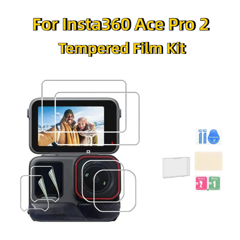 กระจกนิรภัยป้องกันหน้าจอสําหรับ Insta360 Ace Pro 2, เลนส์ป้องกันฟิล์มสําหรับ Insta360 Ace Pro2