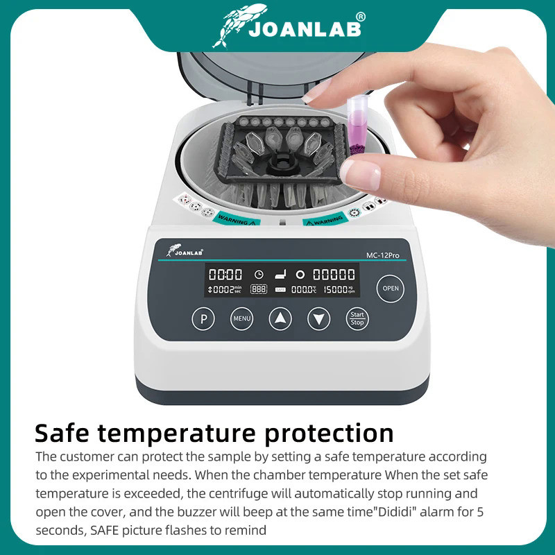 Pcr Micro Centrifuge Machine Digital High-speed Prp Plasma Centrifuge Lab 12000rpm 0.2/0.5/1.5/2ml C