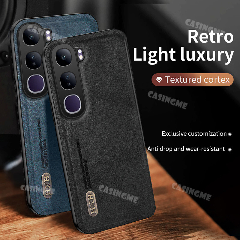 Vivo Y200 5G 2024 หรูหราหนังสําหรับ Vivo Y200 VivoY200 Y200 200Y Y 200 4G 5G 2024 ซิลิโคน Matte Text