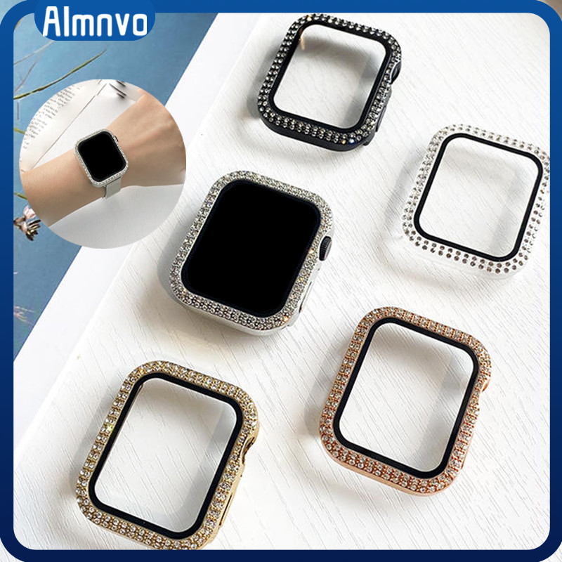 กรอบเพชรป้องกันกรณีสำหรับ for Apple Watch 38 42 40 44 45 46มม. 49 มม. IWatch Ultra/SE 3 2 Series 11 10 4/5/6/SE/7/8/9