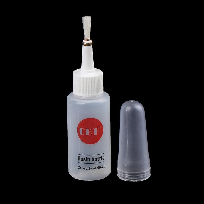 Demtl 50ml พลาสติก Clear Rosin Solder Flux วางขวดหยดพร้อมแปรง OLA