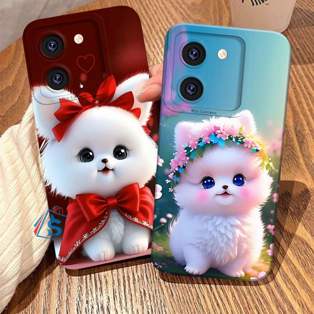 HP (FLUFFYCASE) Softcase VIVO Y22 Y22S Y35 Y27S Y27 4G/5G Y36 4G/5G Y16 Y19 Pet Cat Motif - เคส Vivo