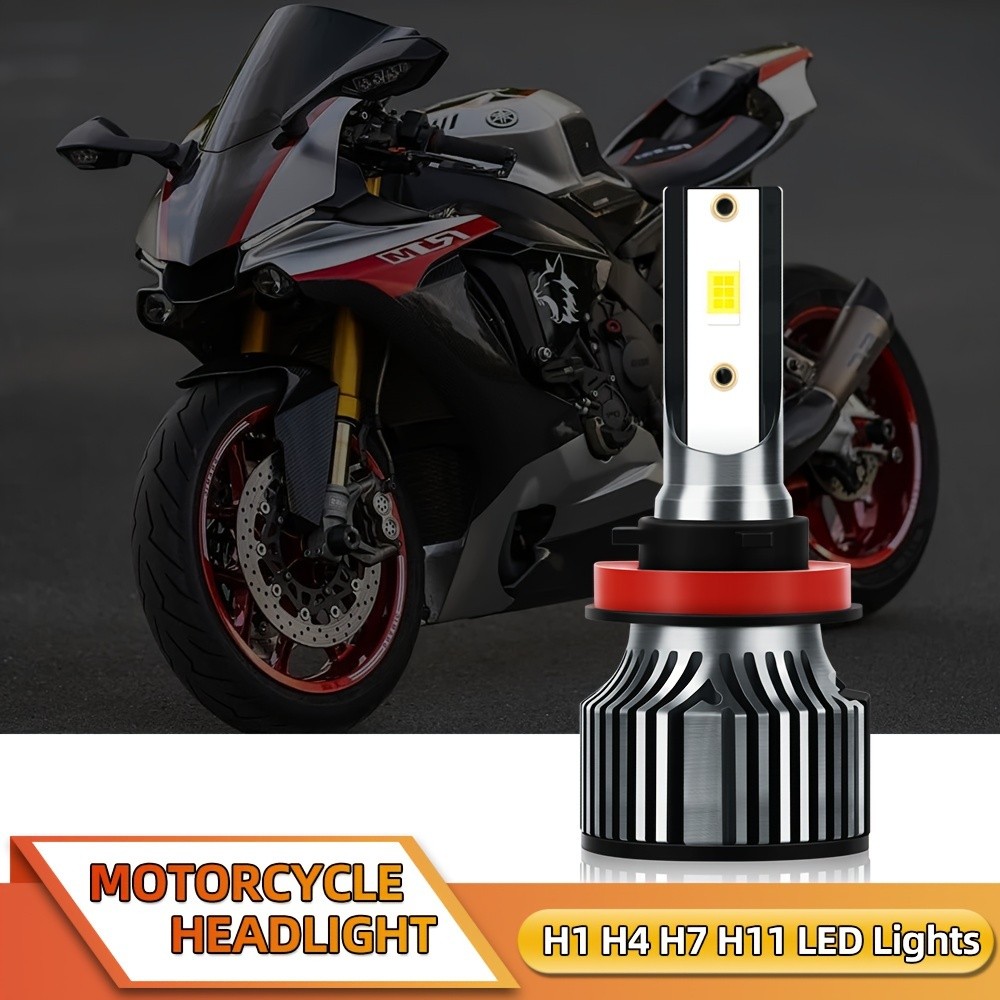 Yหลอดไฟหน้ารถจักรยานยนต์ LED 35W แบบสว่างพิเศษ1ชิ้น H4 H11 H7 H1สีขาว6000K ไฟสูงอายุการใช้งานยาวนานพ