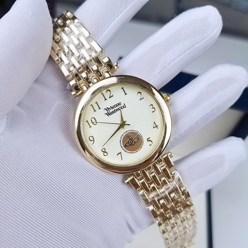 พร้อมส่งจากไทย Vivian West Queens Watch Queens Watch Quartz Movement สายสแตนเลส 23 มม. สายเหล็กผู้หญิงชีวิตกันน้ํา