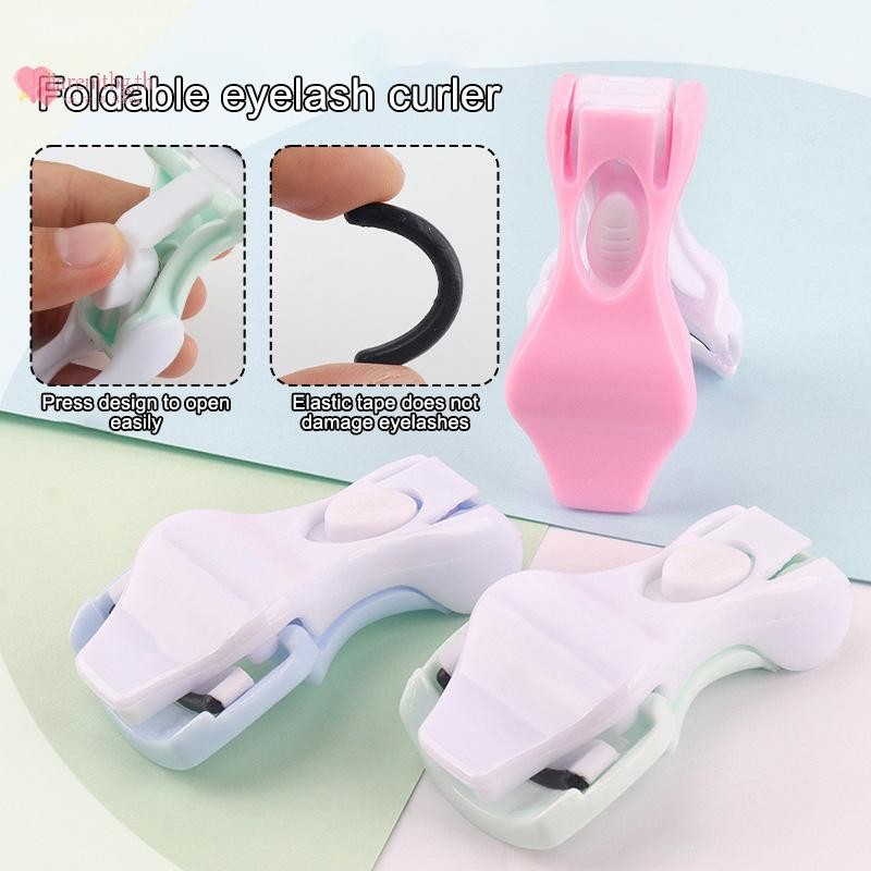 Renbg 1 ชิ้นแบบพกพาพับ Eyelash Curler ขนตาปลอมเสริมเครื่องมือ Lash Curling คลิปความงามตาเครื่องสําอางแต่งหน้าเครื่องมือ TH