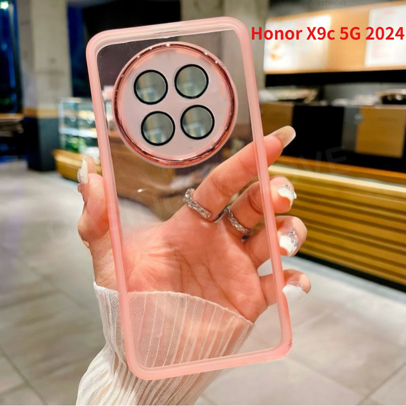Honor X9c 5G 2024 เลนส์กล้องฟิล์มสําหรับ Honor X9C X9 X9b X9a X9c X9d สมาร์ท x70 5G 4G ซิลิโคนเหลวเคสโทรศัพท์กันกระแทก Soft TPU ฝาหลัง