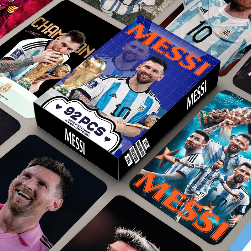 Lionel Messi Lomo Card Photocard การ์ด 60 ชิ้น + สติ๊กเกอร์ 32 ชิ้น