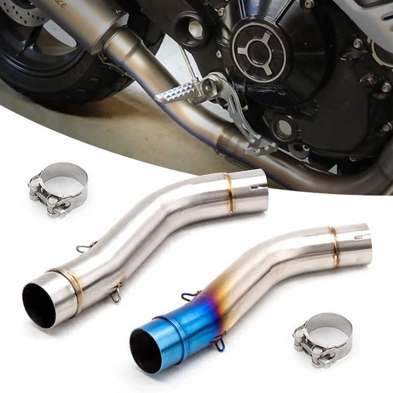 Slip-on Link Pipe สําหรับ Scrambler 800/821 2015-2021 Monster 797 Moto ไอเสียระบบการปรับเปลี่ยนเชื่อมต่อกับ 51 มม./2" ID Mufflers
