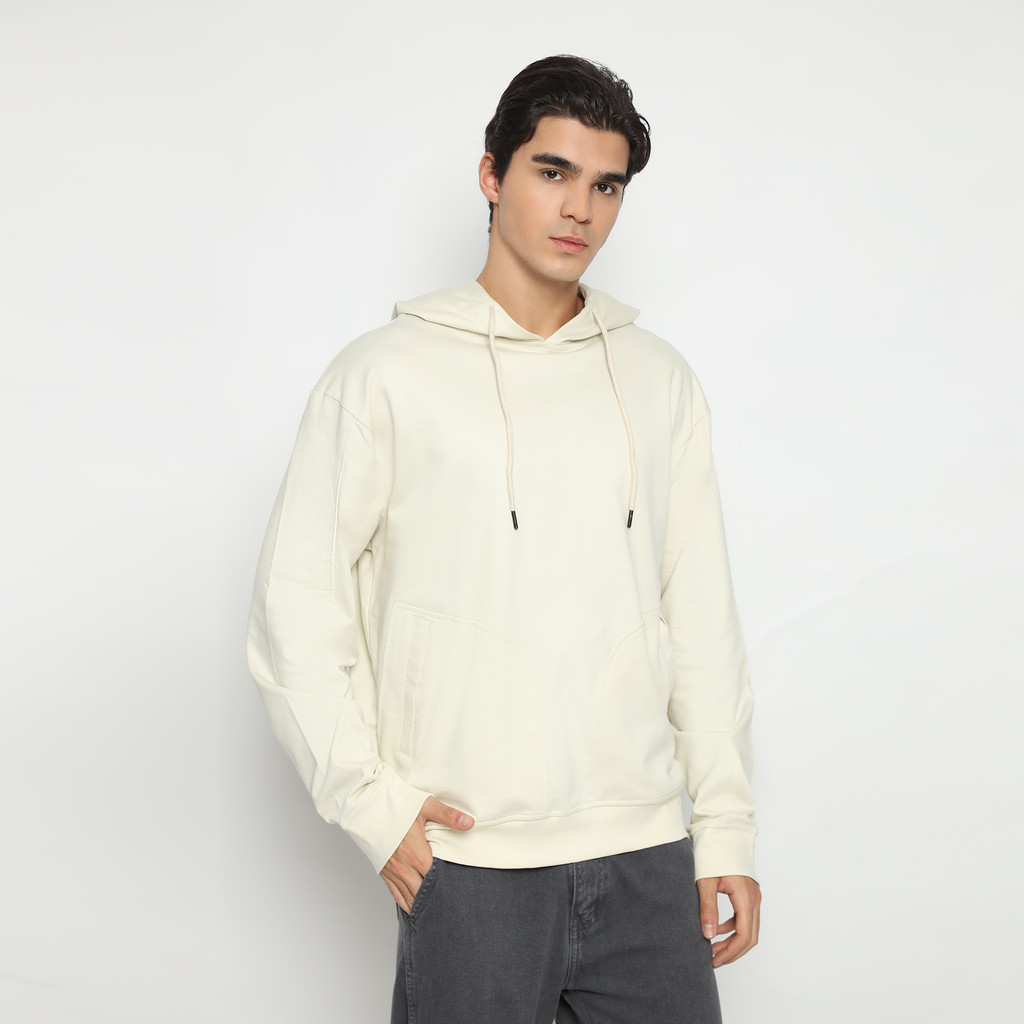 LARUSSO - Bruno Oversize Basic Hoodie - Off White