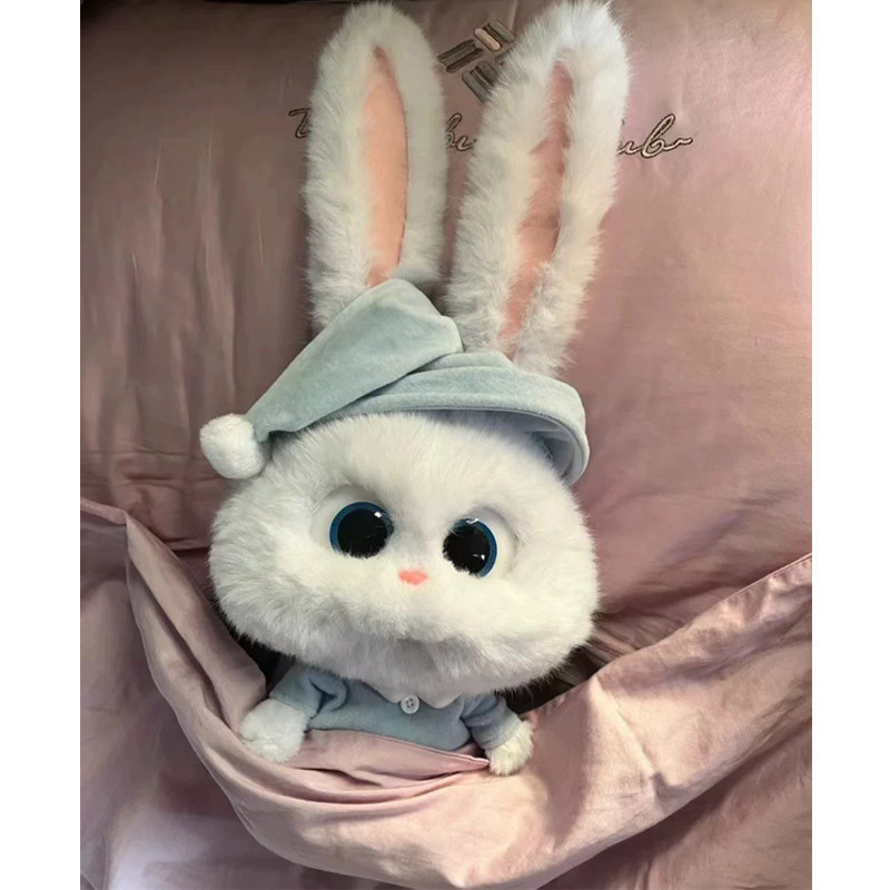 Rabbit Boss 35CM ตุ๊กตากระต่าย ตุ๊กตากระต่ายสโนว์บอล ตกแต่งแครอท นุ่มและน่ารัก  ของขวัญวันเกิดสำหรับสาว ๆ - รูปที่ 6