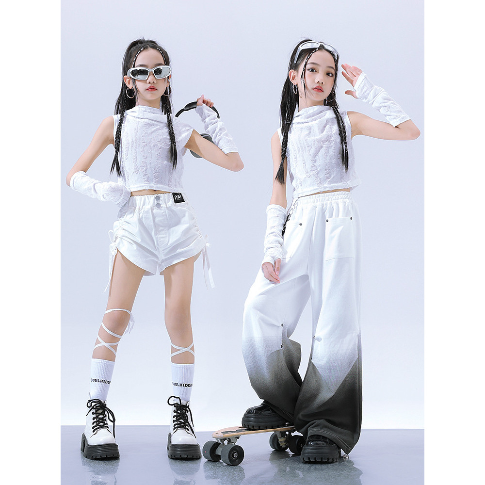 ชุดเต้นเด็ก ชุดเต้น เด็กผู้หญิง ชุดเต้นรํา ชุดแดนเซอร์ ชุดฮิปฮอป ชุด Cover Dance ชุดซ้อมเต้น ชุดเซ็ทเด็ก กางเกง Hiphop - รูปที่ 4