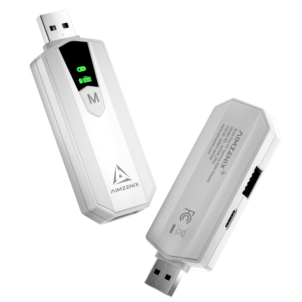อะแดปเตอร์เมาส์คีย์บอร์ด AIMZENIX AX200PRO ตัวแปลงประสิทธิภาพสูง  | เข้ากันได้กับเกม เฟรมต่อวินาที ยอดนิยม | แพลตฟอร์ม PC & NS