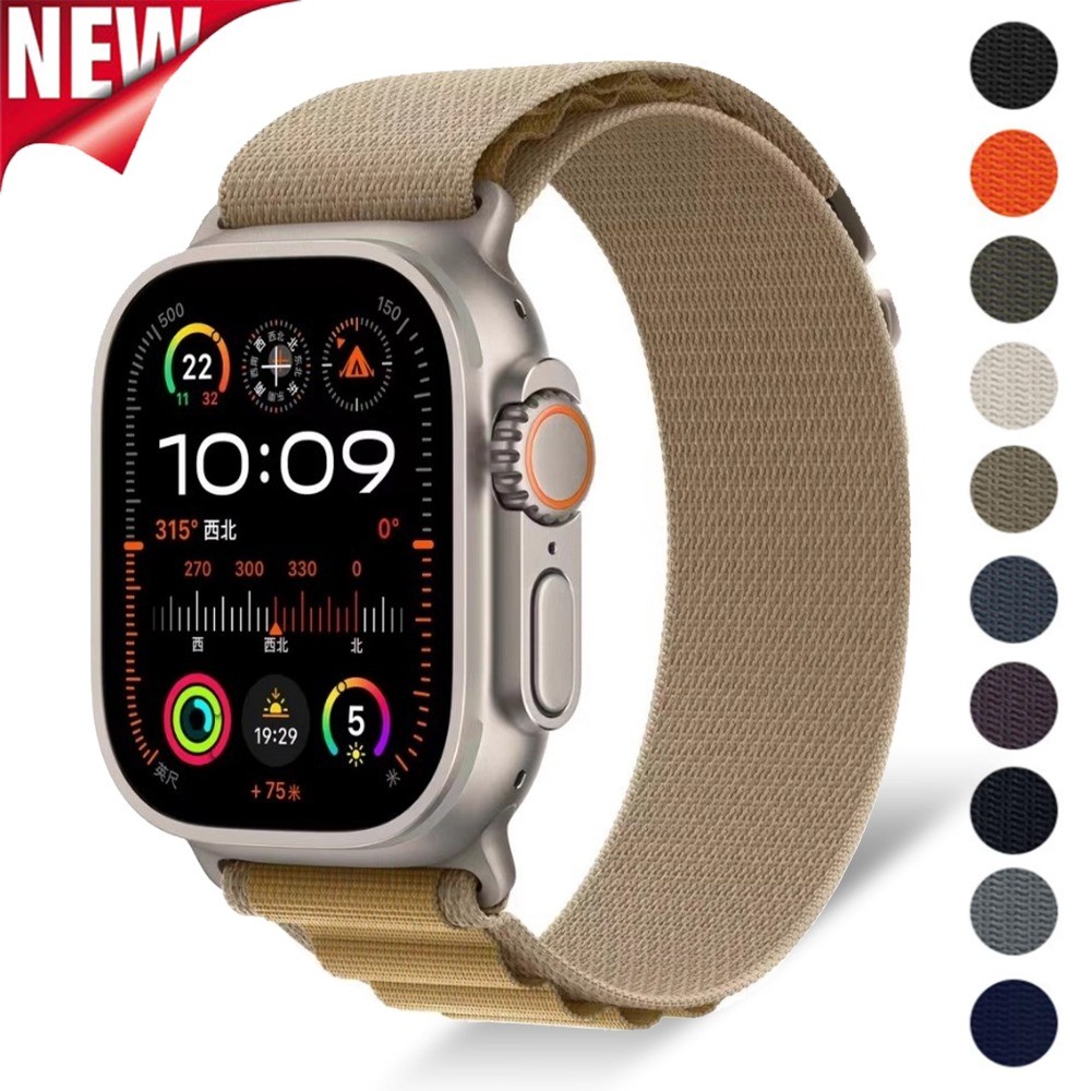 Trail Loop สําหรับ iWatch Ultra2 Band 49 มม.46 มม.45 มม.40 มม.41 มม.Alpine Loop Nlyon กีฬาสร้อยข้อมือ Correa สําหรับ Series 10 9 8 7 SE 6 5 4 3 Man ผู้หญิง
