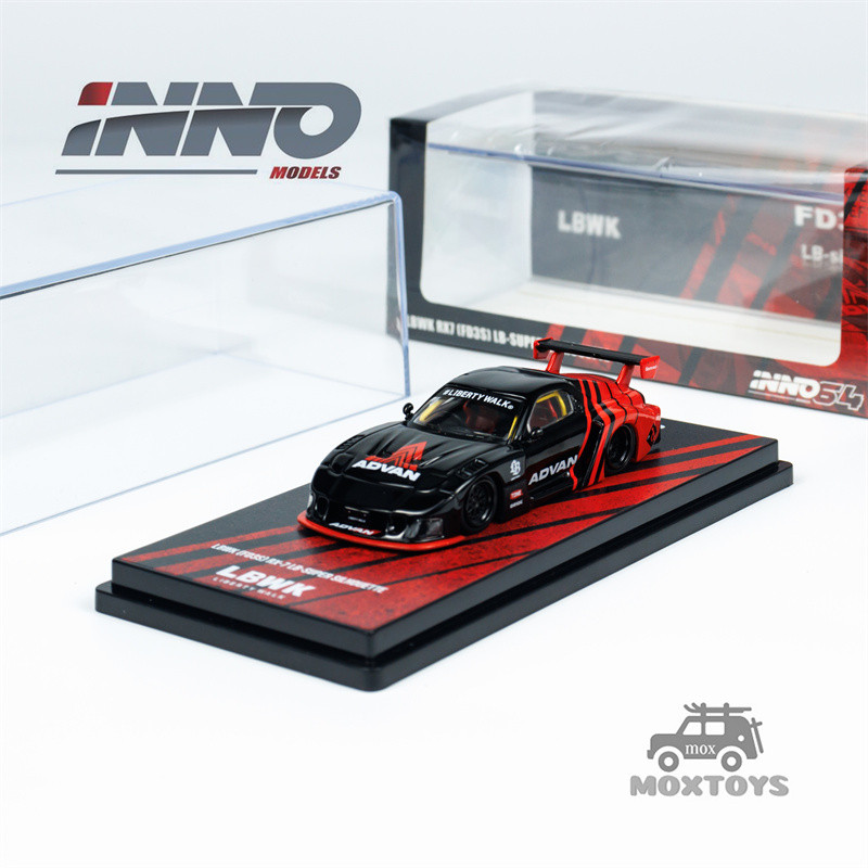 Inno 1:64 LBWK RX7 (FD3S) LB-SUPER SILHOUETTE ADVAN LIVERY รถโมเดลDiecast