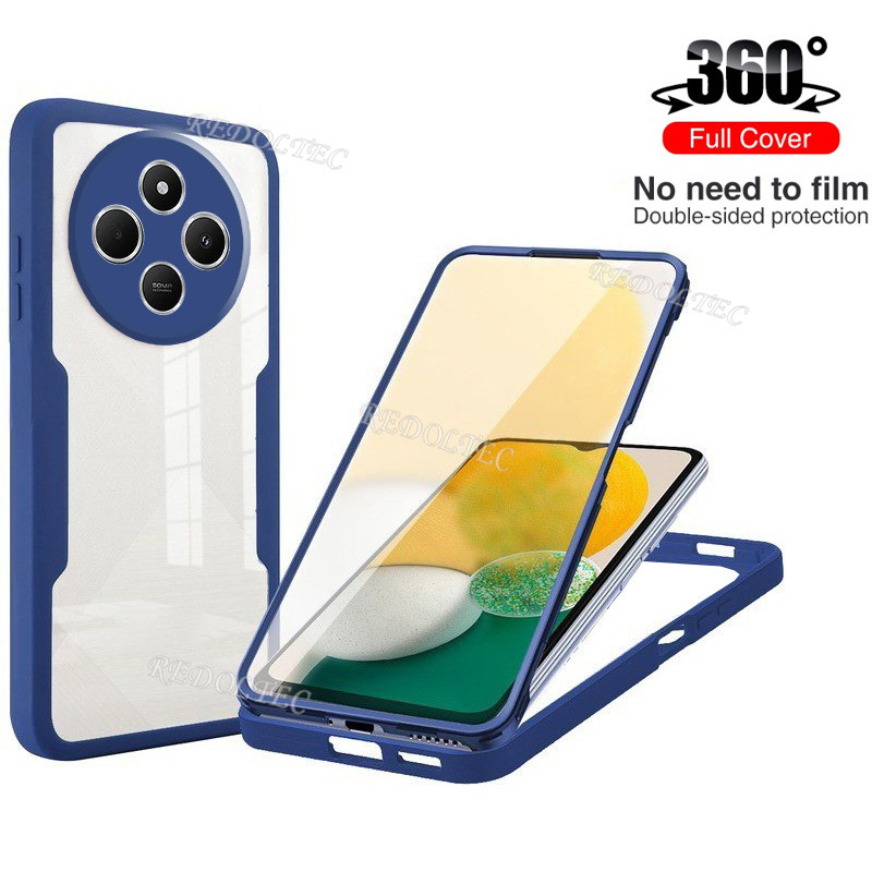 360 คลุมทั้งหมดกรณี Redmi 14C 4G กันกระแทกอะคริลิคใสด้านหน้าด้านหลังสองด้านป้องกัน Hard เคสโทรศัพท์ Xiaomi Redmi 14C Redmi14C