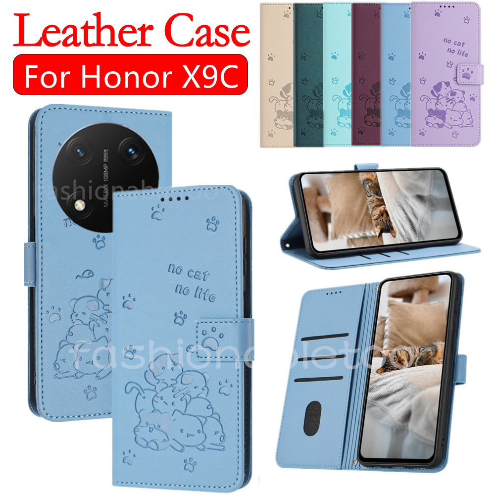 Flip หนังสําหรับ Honor X9C สมาร์ท X9B X9A X8B X8A X7C X7B X7A X6B X 9C X 7C HonorX9C X7C HonorX7C HonorX8B ปกหลังแม่เหล็ก