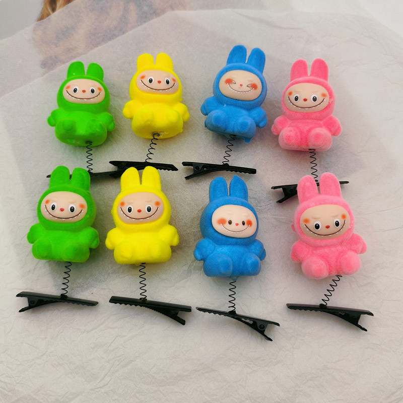 2024 ใหม่การ์ตูน Labubu Hairpin สาวน่ารักตุ๊กตาอุปกรณ์เสริมผม
