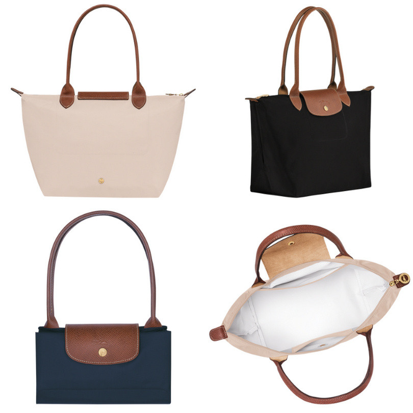 100% Longchamp lepliage original pouch Wandle & m handle tote bag ขนาด m long ear shopping bag กระเป๋าถือผู้หญิง