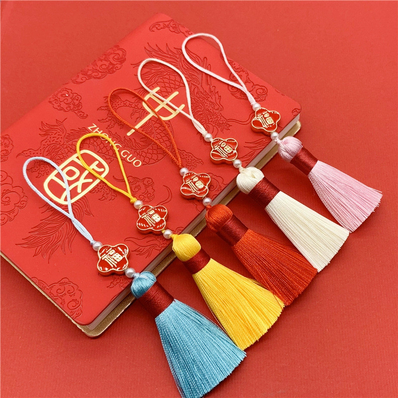 จีนปมพู่พู่เคสโทรศัพท์จี้สไตล์จีนองค์ประกอบอุปกรณ์เสริมตกแต่งบ้าน