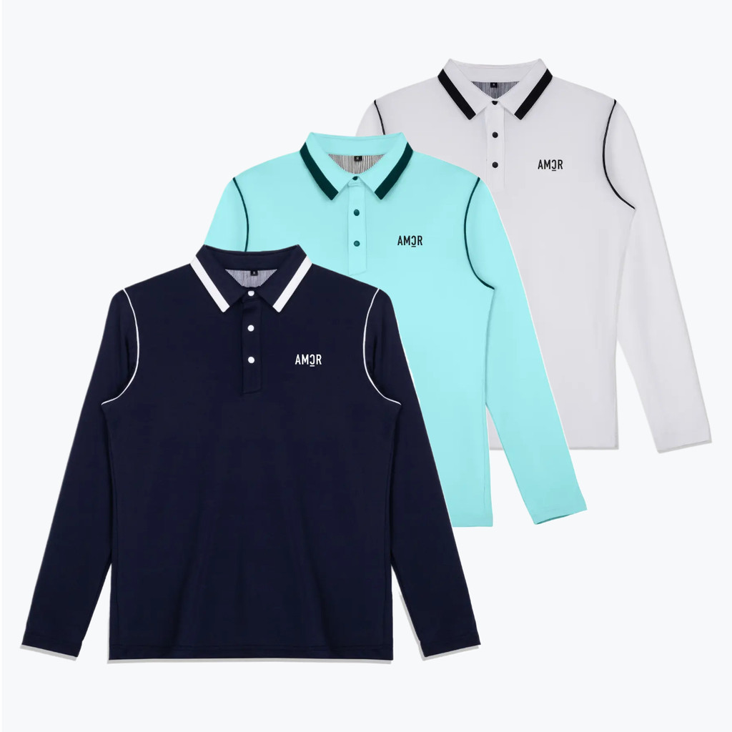 [AMG] Golf Mens Long Sleeve สบาย Casual Outdoor Sports Fashion T-Shirt (QT24010JD) VL1M