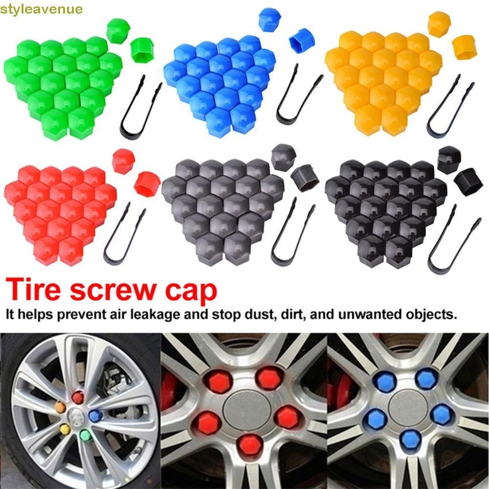 Styleavenue รถล้อ Nut Caps กันฝุ่น 17/19/21 มม. Hub สกรูป้องกันล้อ Nut Rim Cover Bolt Hub Caps รถอุปกรณ์เสริม Tyre Nut Bolt