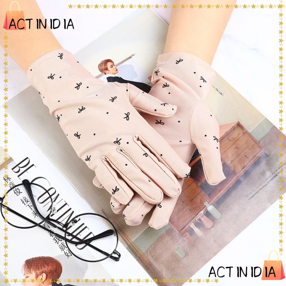 Actinidia ถุงมือกันแดด, ถุงมือฤดูร้อนบางสแปนเด็กซ์บางเฉียบ, แฟชั่นถุงมือกันลื่นระบายอากาศสดชื่นผู้หญิง