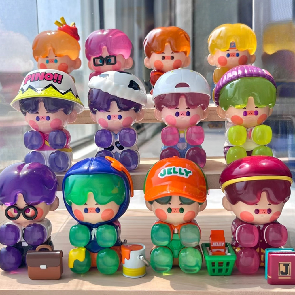 ของแท้  POPMART PINO JELLY Your Boy Series Blind Box ทั้งชุดซ่อนตุ๊กตา Cut Trend Play Surprise ของขว